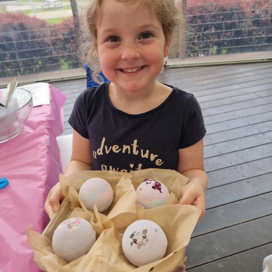 DIY Rainbow Bath Bomb Fun Workshop/ Party - Feature Image