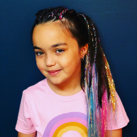 Kids Dream Party - Colourful Hair Braids & Feather Extensions - Feature Image