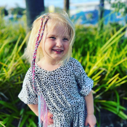 Kids Dream Party - Colourful Hair Braids & Feather Extensions - Gallery Image 1