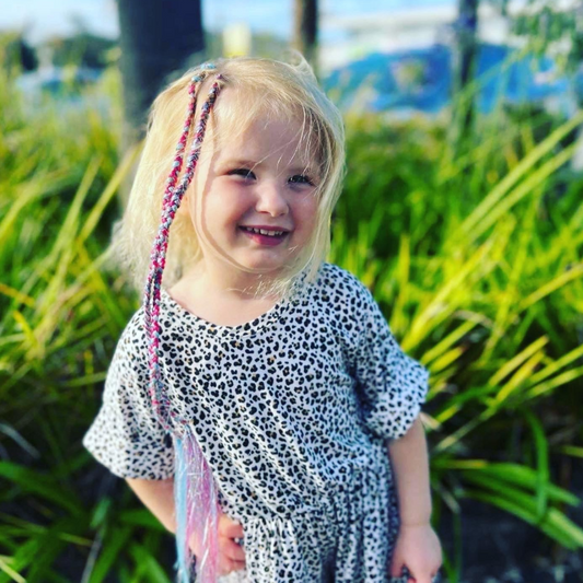 Kids Dream Party - Colourful Hair Braids & Feather Extensions - Gallery Image 1